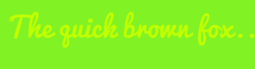 Image with Font Color BFFF00 and Background Color 81F224